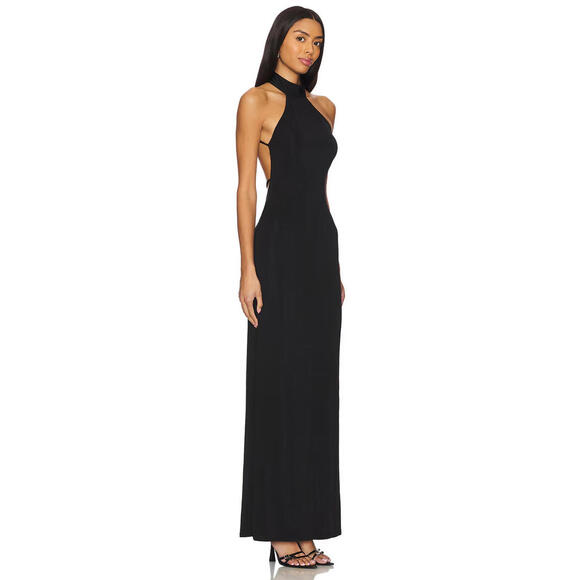 NBD Emma Rose The Annalise Gown black long dress open back size M NWT $198msrp - Picture 3 of 8